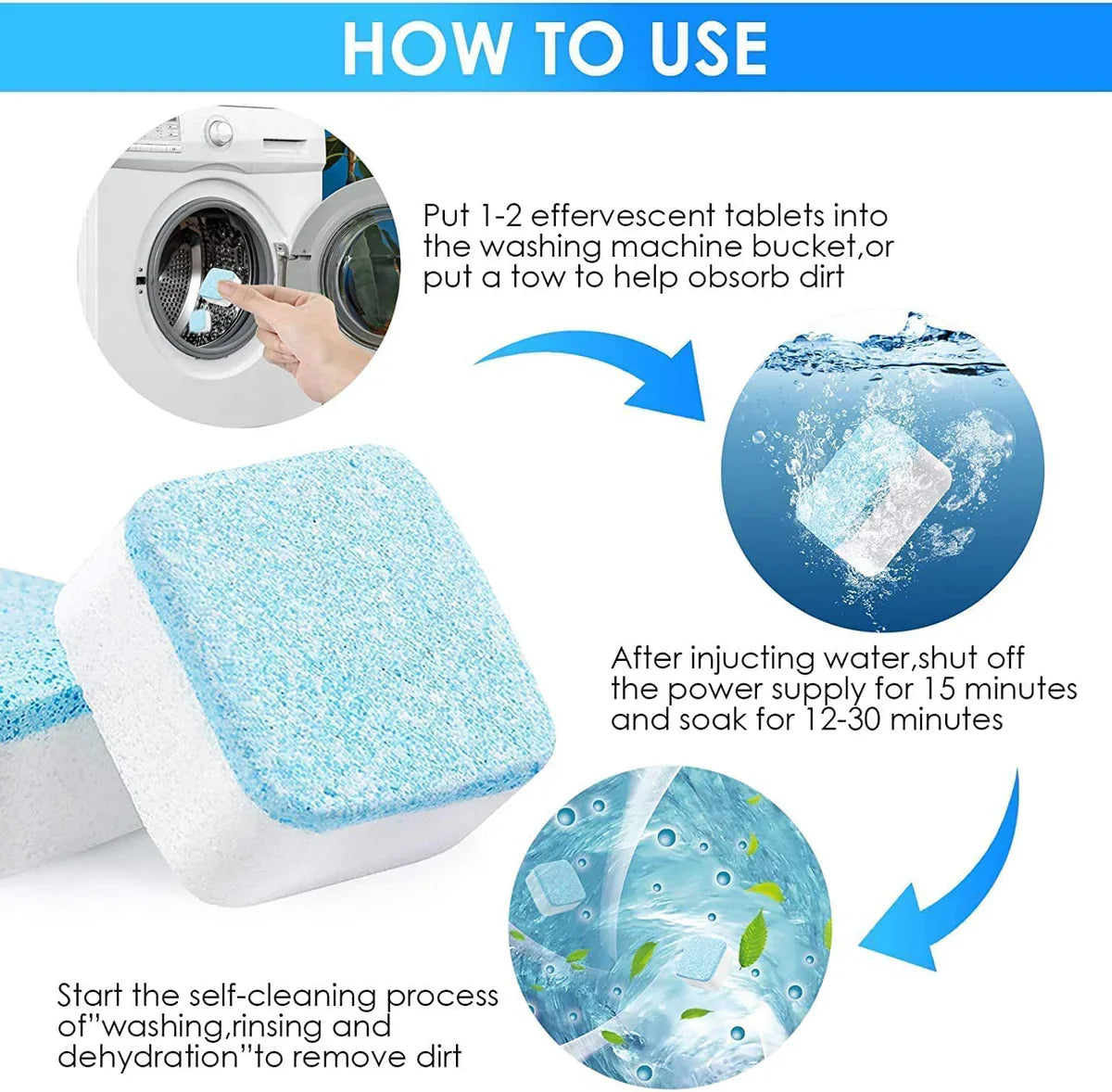 Washing Machine Deep Cleaning Tablets (Limited Stock đ„đ„)